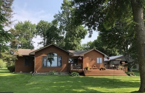 View of the amazing wrap around deck with amazing views of the lake
