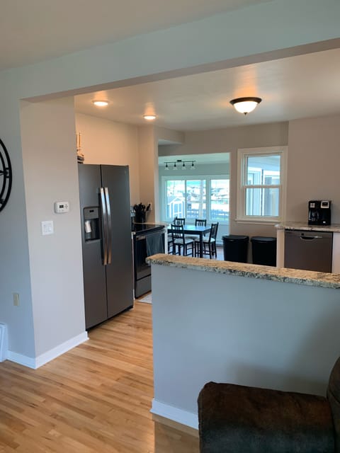 View of kitchen from living room 