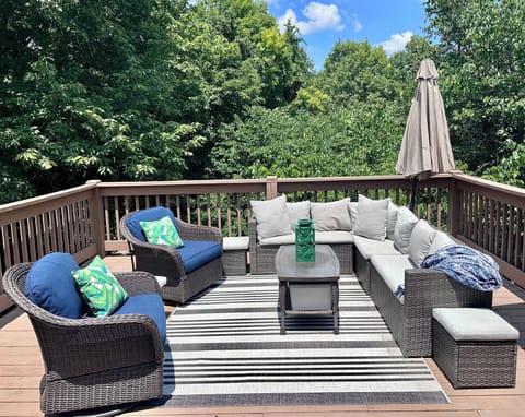 Upper deck off from the master bedroom and living room.