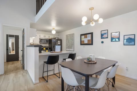 Dining area and kitchen