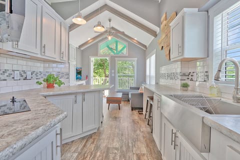 View from the kitchen looking at the front door.