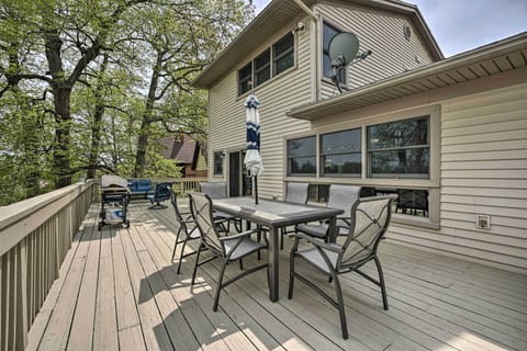 Grass Lake Township Vacation Rental | 4BR | 4.5BA | Stairs Required