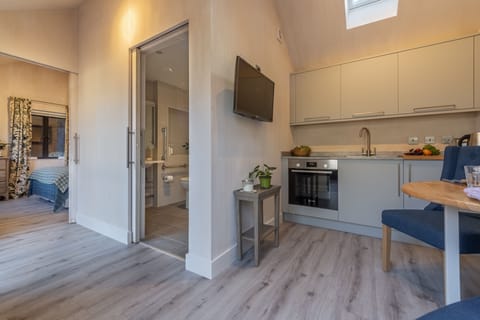 The kitchen/dining area