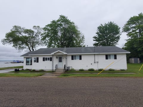 Streetside view of the cottage.  This is the door that you'll use the code on.