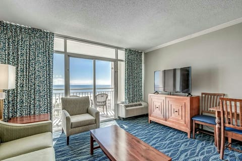 Spacious oceanfront living room 