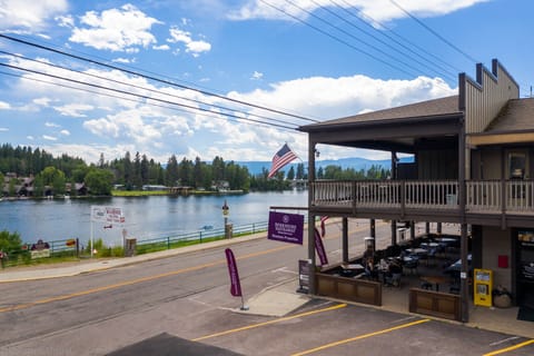 View of Bigfork Bay from corner of building