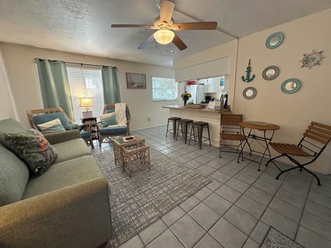 Cozy - 2 bedroom 1 bath villa 1500 feet from SK beach access #3.  1945 Triplex -