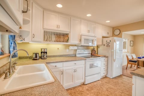 Top loading freezer and ice maker.