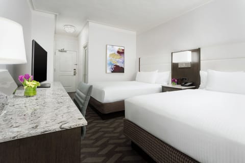 Settle in with a roomy desk and fresh, hotel-clean beds.