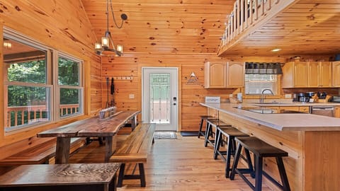 View into Dining Space and Kitchen Bar Area