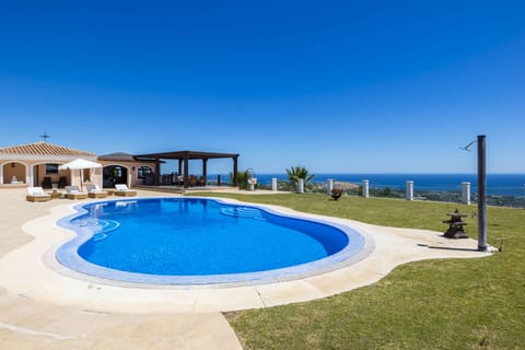 15m x 6m pool with 3 Jacuzzi jets to sit and relax in the pool enjoying the sea