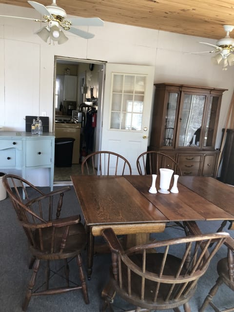 back porch eating area - table extends for 10 -12 people