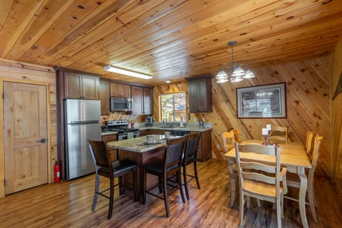 Newly remodeled kitchen with stainless steel appliances. Center island.