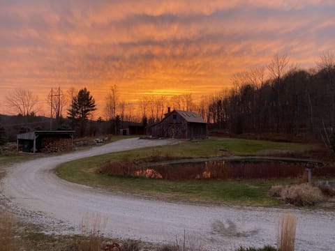 Sunsets behind the barn are not to be missed.