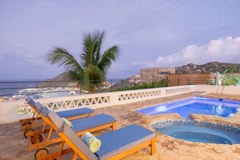 Poolside and jacuzzi with incredible ocean views