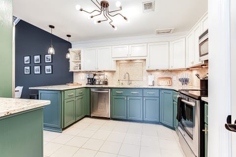 Fully stocked kitchen to prep meals during your stay.
