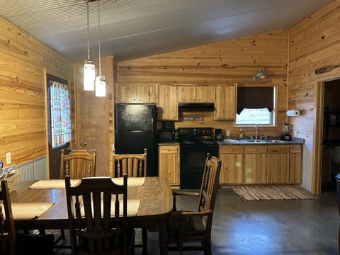 open dining & kitchen area