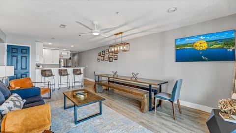 Living room and kitchen