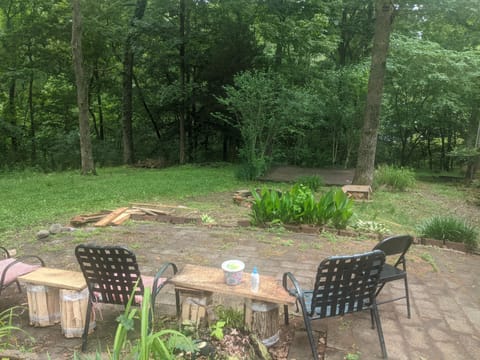 Private yard, fire pit 