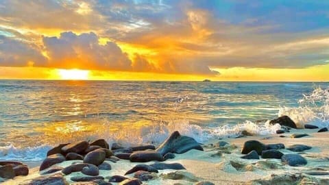 The studio is 6 minutes to the Honl's beach.