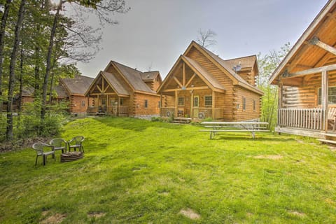 Cabin Exterior | Fire Pit | Located in Double JJ Resort
