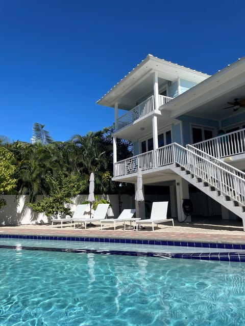 Pool view and back deck