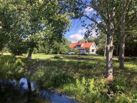 Behind he house looking from the pond