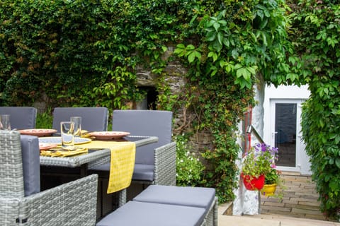 Fully enclosed garden within historical walls.