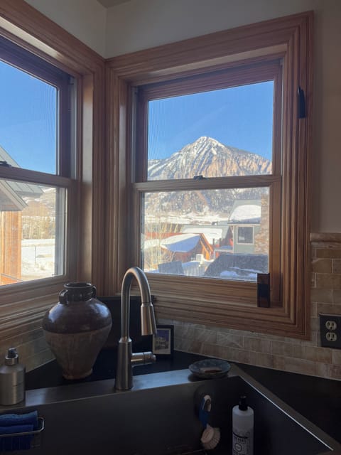Mt. Crested Butte from kitchen window