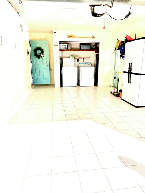 Garage with laundry