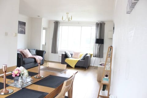 General view over the living room & dining area