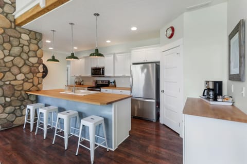 Open Concept Butcher Block Kitchen w/ Coffee Nook