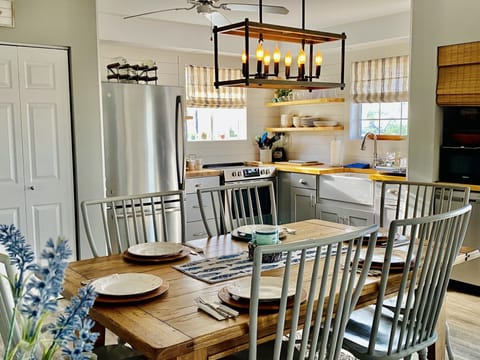 The kitchen dining area is a wonderful place to gather with friends and family. 
