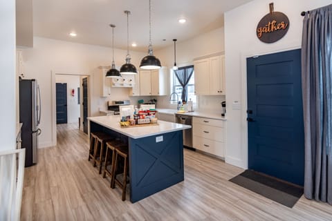 Large island makes for a great space to play games or host a spectacular buffet!