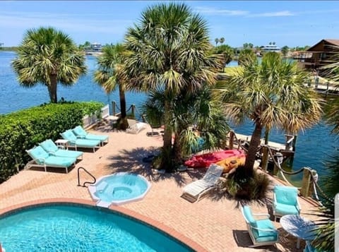 Back of property - view from top balcony off of living room and master bedroom. 