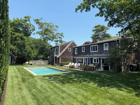 Idyllic backyard with pool
