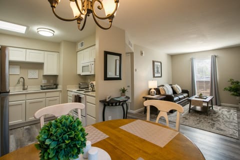 Dining table and office desk provided for work from home