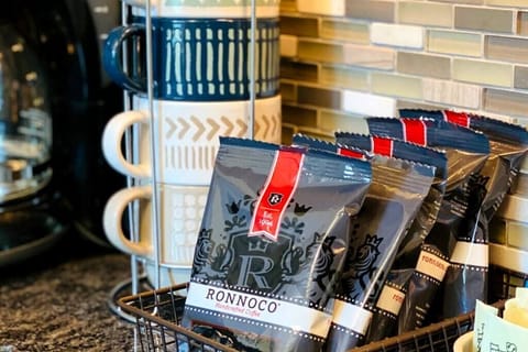 Glenn Haven Getaway Kitchen Coffee Bar Area