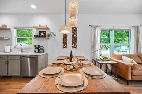 Gather and connect in this spacious dining area 🍷🍽️