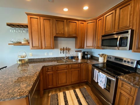 We have a burr grinder, a French press, a drip coffee maker and espresso pot!