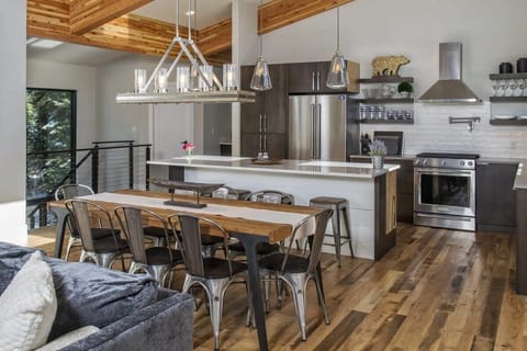 Beautiful kitchen with stainless steel appliances