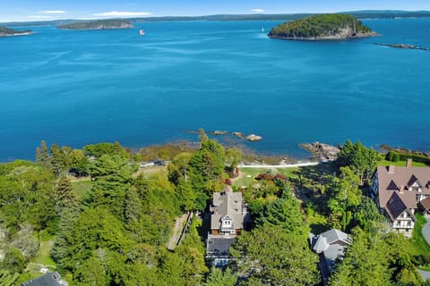 View of Devilstone Cottage's Main House on the Shore Path and Frenchman Bay.