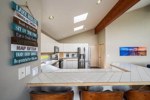 Upper level fully equipped kitchen