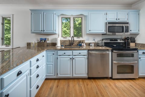 Fully stocked main kitchen