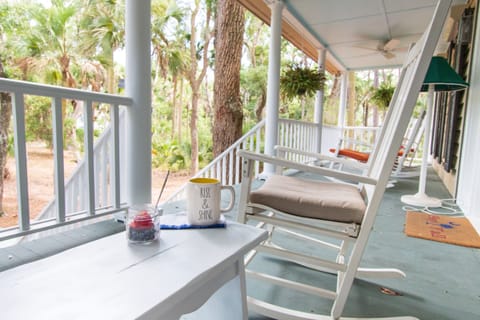 Enjoy the peace and quiet comfort on the private covered porch