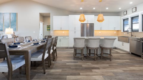 Gourmet kitchen fully stocked with cooking essentials, spices, oils and more