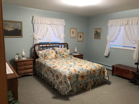 Flower bedroom has a queen bed