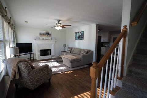 Living room with fireplace  