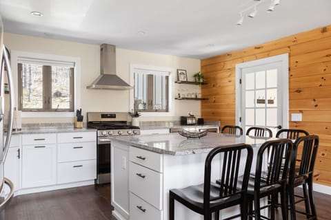 The kitchen + door to mudroom.
