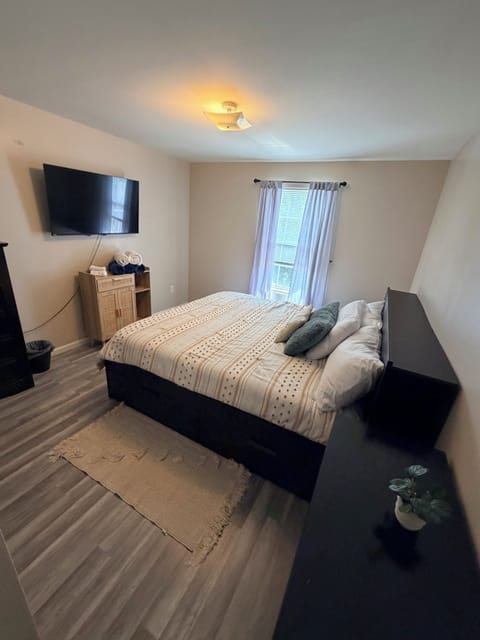 King size bed on the first floor